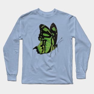 Malachite Butterfly Drawing Long Sleeve T-Shirt